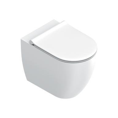 Pastatomas klozetas Sfera 55 Newflush, Baltas matinis