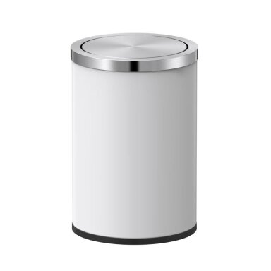 Šiukšliadėžė SteelBin 9 L, Balta matinė